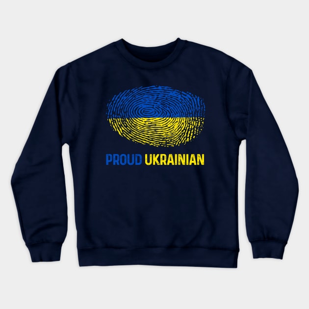 Ukraine Flag Proud Ukrainian Crewneck Sweatshirt by Scar